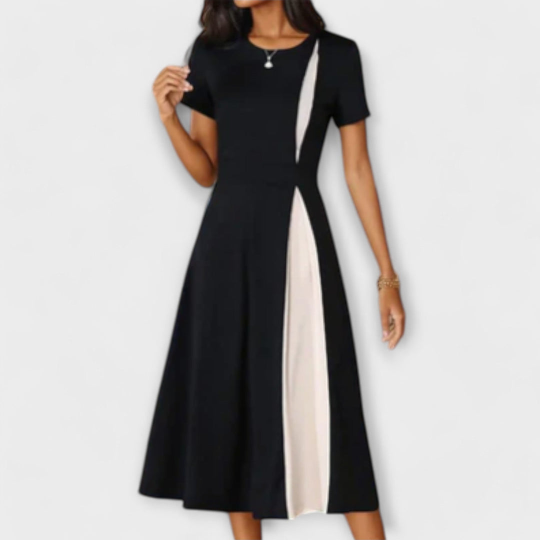 Hanne - Schwarz-weisses Midikleid