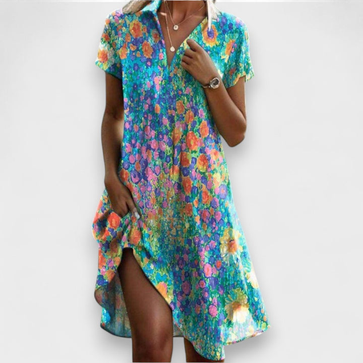 Eterna - Midi Kleid zeitlose Eleganz