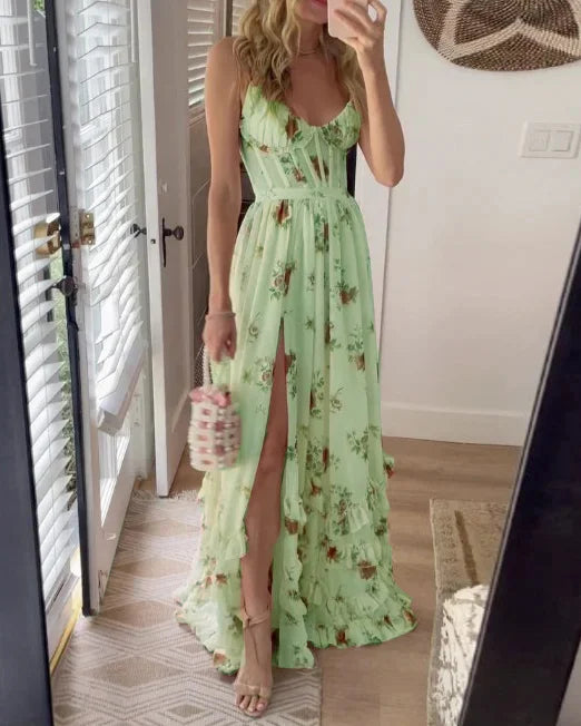 Sónia - Midi-Kleid mit floralem Muster