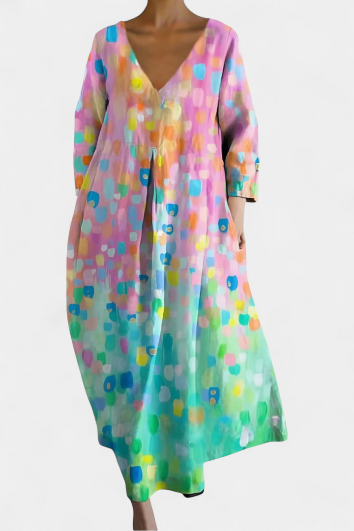 Ana - Fliessendes Kleid mit Muster