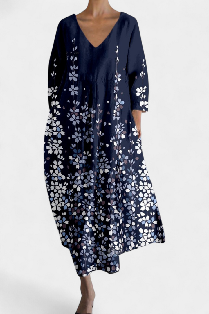 Ana - Fliessendes Kleid mit Muster