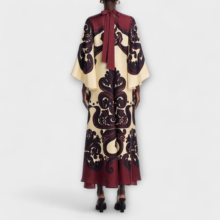Lucy - Atemhaftes Grenadilla-Print Maxikleid für mühelose Eleganz