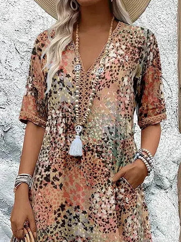 Lia - Damen Midi Kleid