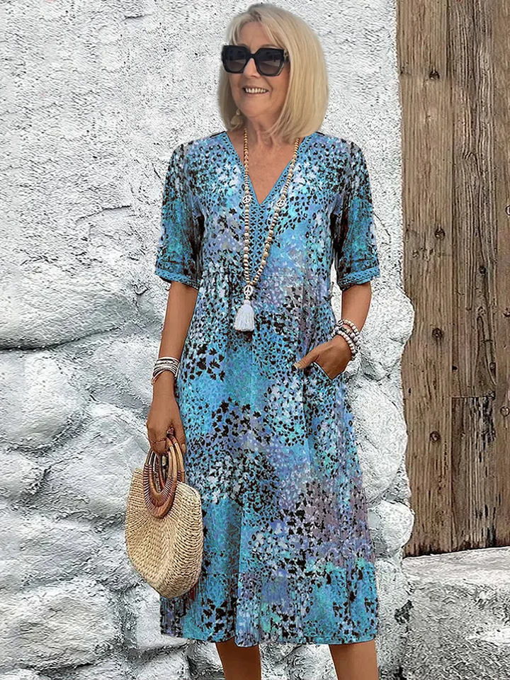 Lia - Damen Midi Kleid