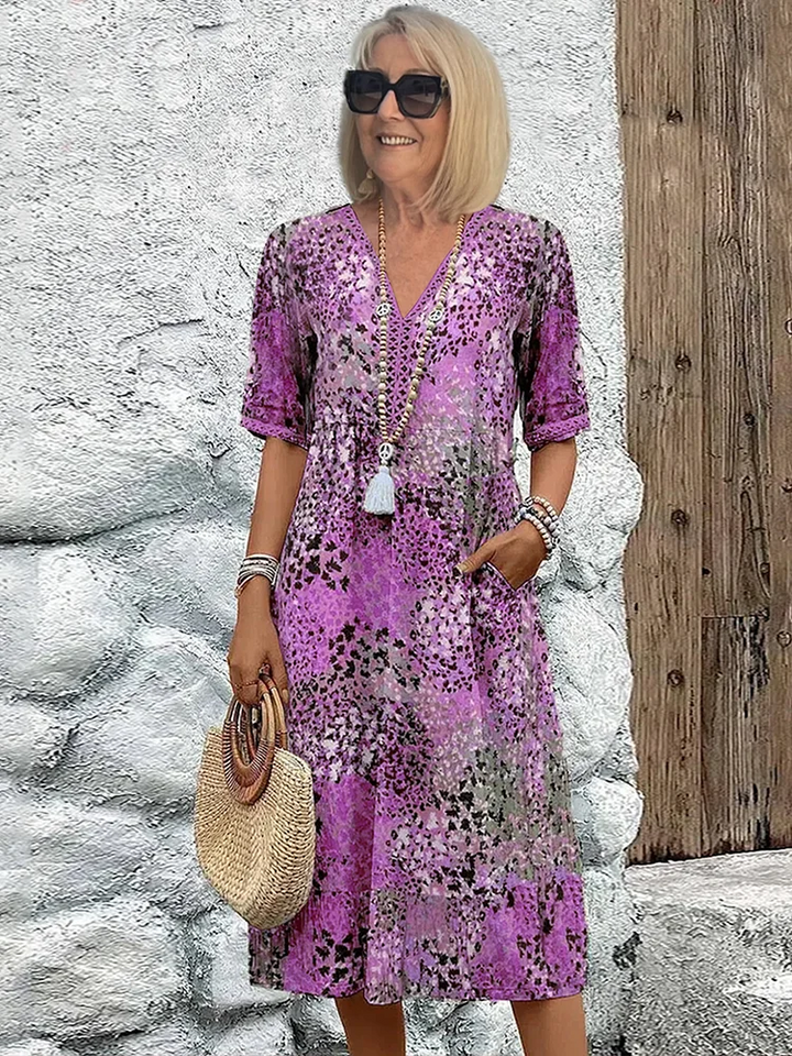 Lia - Damen Midi Kleid