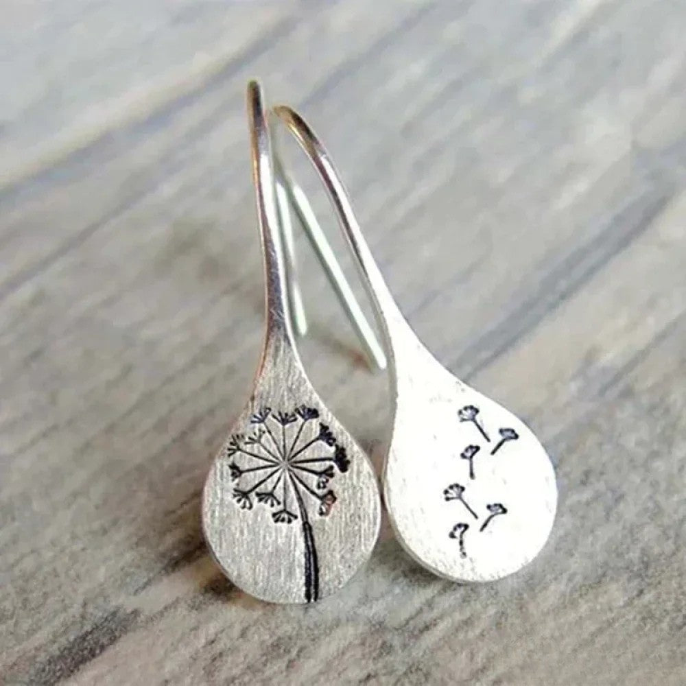 Elegante Ohrringe im Dandelion-Blatt-Design
