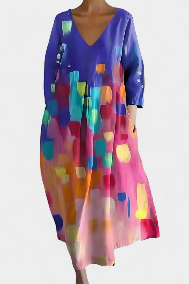 Ana - Fliessendes Kleid mit Muster