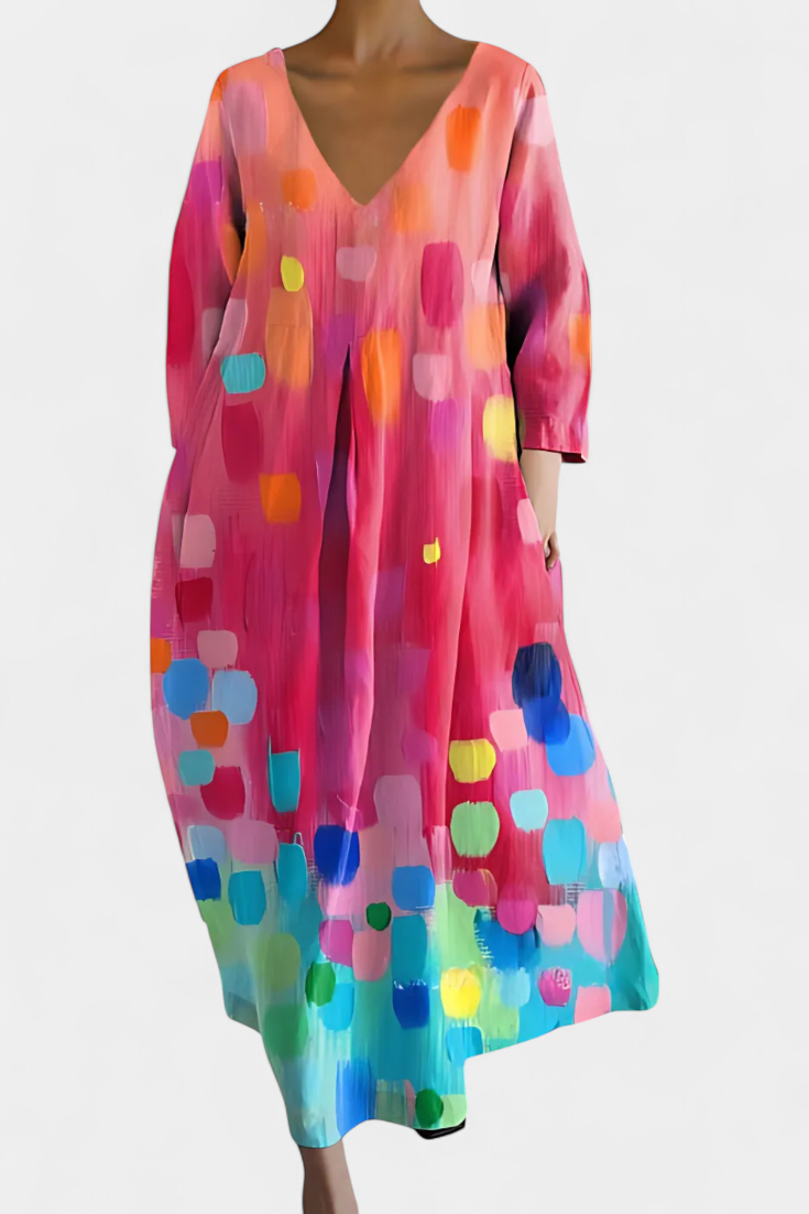 Ana - Fliessendes Kleid mit Muster