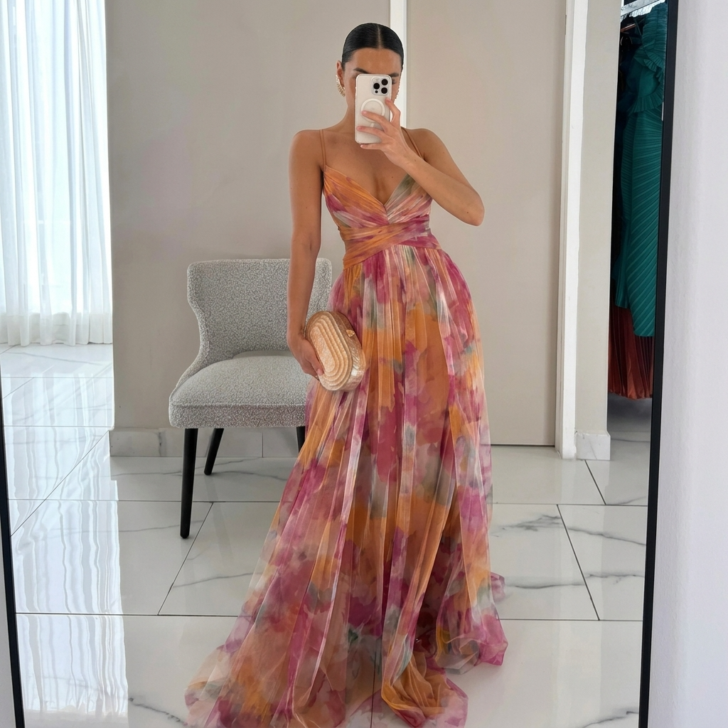 Margarida - Maxikleid mit Floralprint