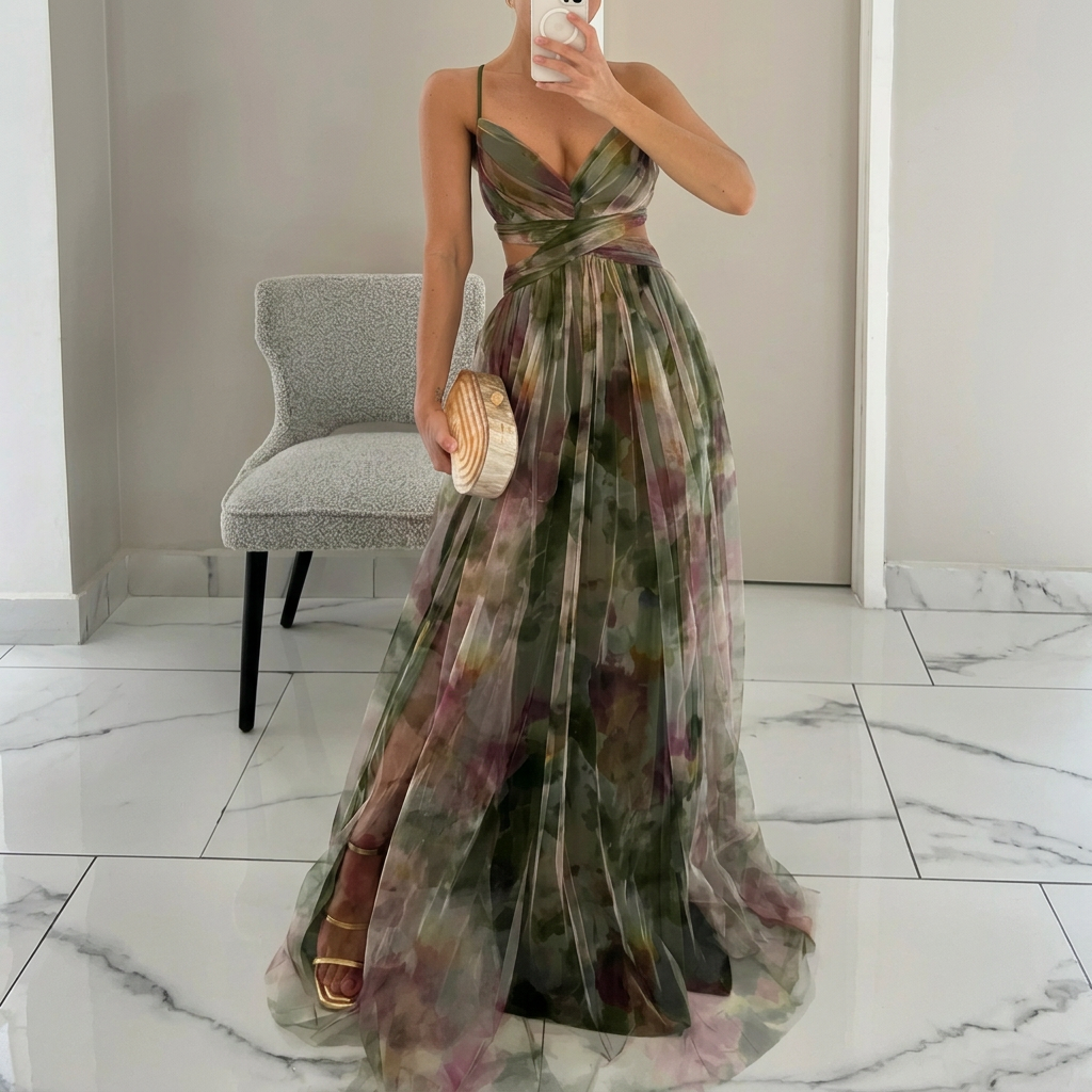 Margarida - Maxikleid mit Floralprint