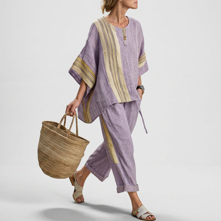 Lorena - Boho-Linen- und Bambus-Set