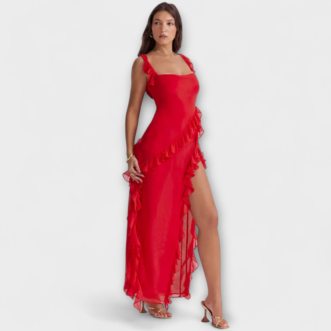 Lara - Stilvolles Maxikleid mit Schlitz