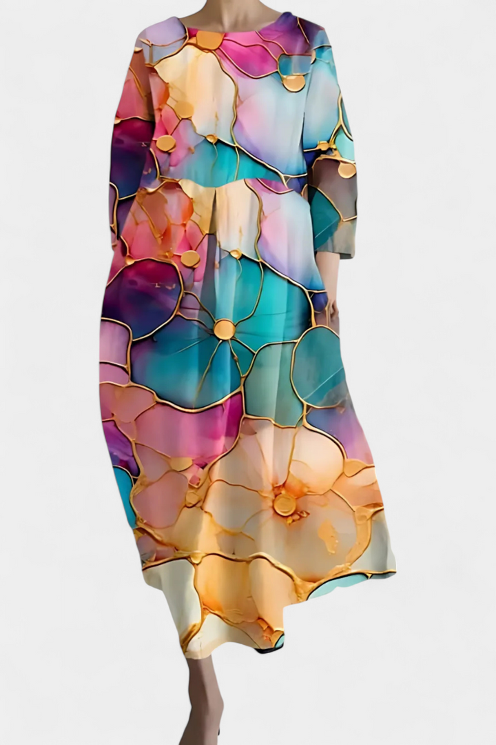 Ana - Fliessendes Kleid mit Muster