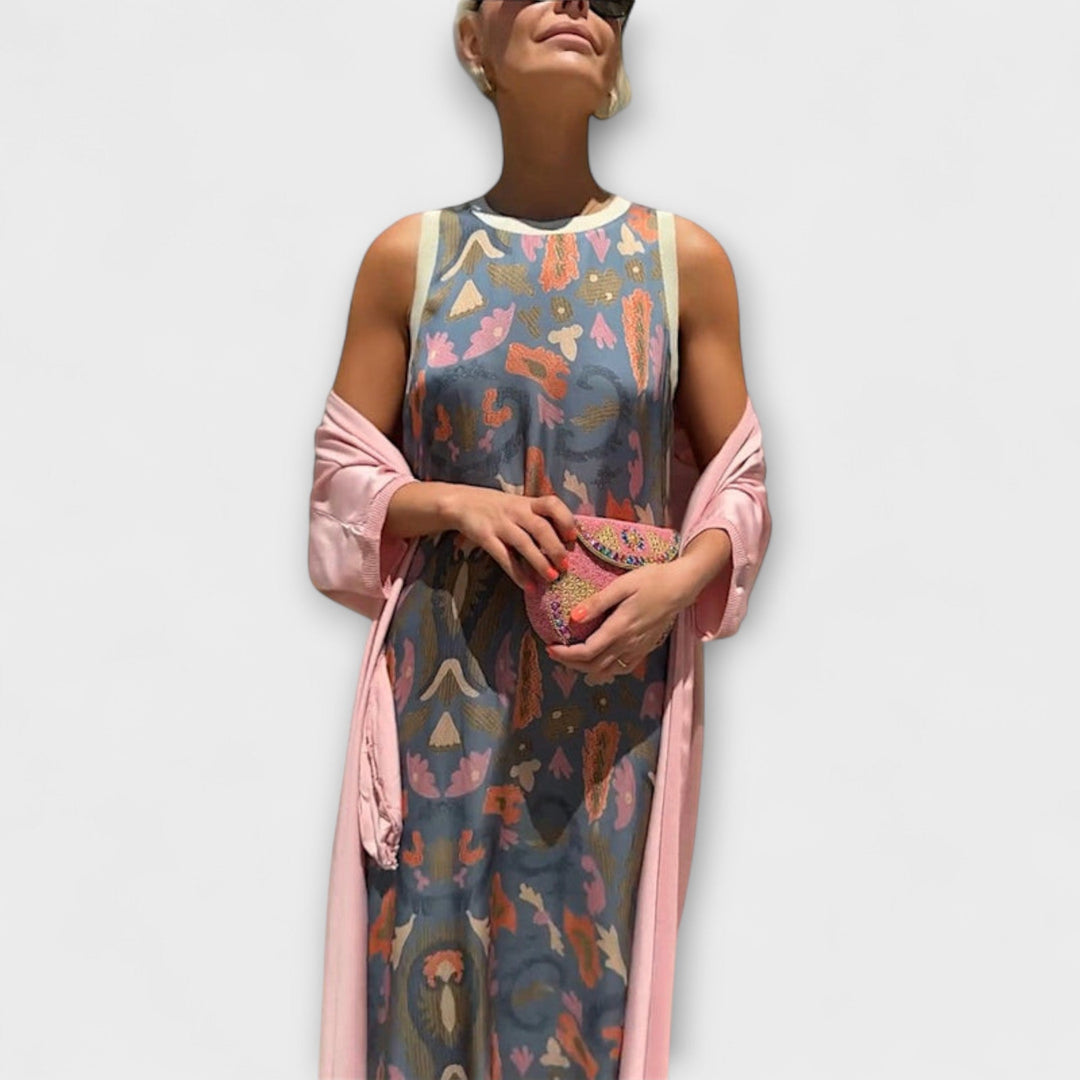 Elveria – Maxikleid mit passendem Cardigan